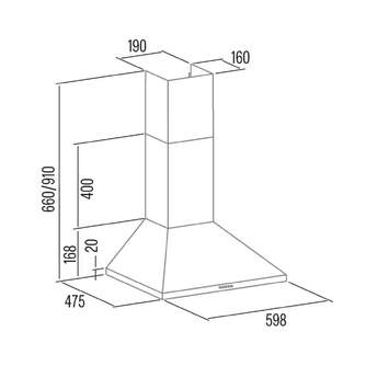 CAMP. CATA VK6000WH 60CM 455M3/H BCO