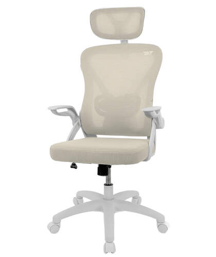 Silla Gaming Drift DRAIR35 - Pistón clase 3, Base nylon 60 cm, Inclinable, Malla Transpirable, Beige