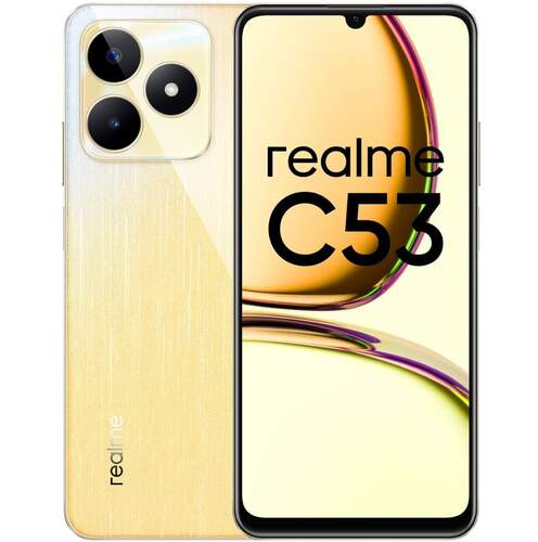 Realme C53 6/128GB Dorado - 6.74" FHD+ 90Hz, 4G, Unisoc T612, 50+8Mpx, 5.000 33W