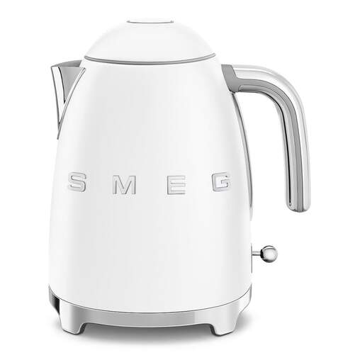 Hervidor Smeg KLF03WHMEU Blanco Mate - 2400W, 1.7 Litros /7 Tazas, Filtro Acero Inoxidable