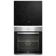 Conjunto Horno + Placa Vitrocer&aacute;mica BBSE12120XD - 3 Zonas, 8100 W, 5 Niveles, Negro