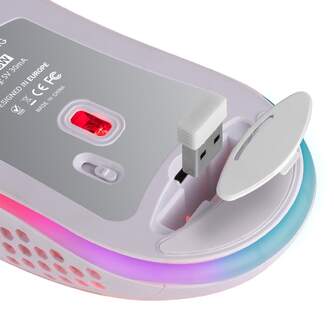 RATON MARS GAMING WIRELESS RGB MMW3 BLANCO