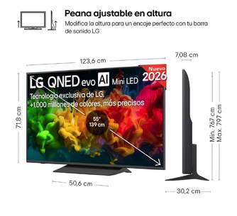 TV LG 55%%%quot; 55QNED81B6A UHD QNED EVO MINILED A7 W26