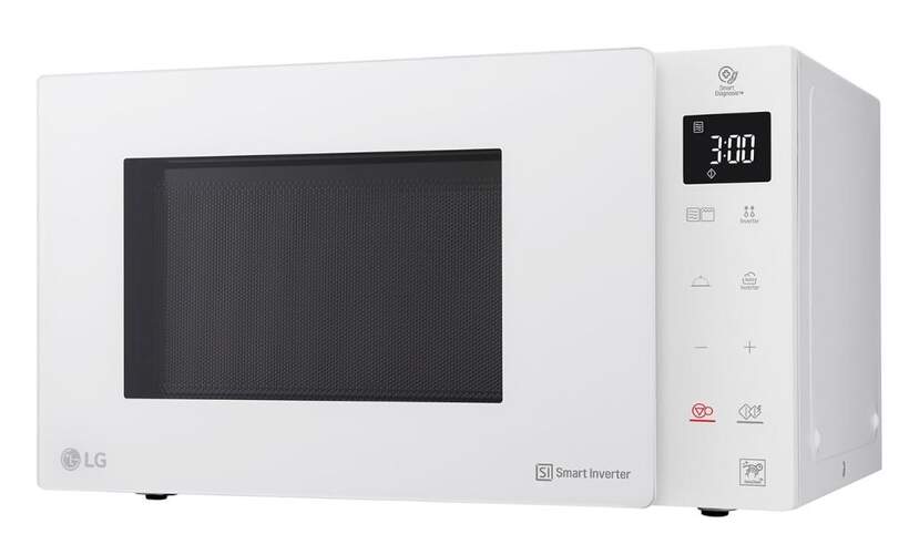 Microondas LG MH6535GDH - 1000W, 25 Litros, Grill de cuarzo, Smart Inverter, Blanco