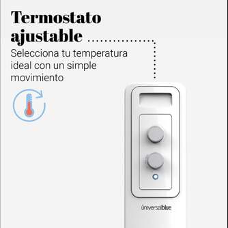 RADIADOR ACEITE U.BLUE UCRA9102 2500W BLANCO