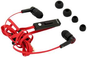 Auriculares Elbe AUR10MIC intra-auditivo - 32 Ohmios, Rojo, Binaural, cable 1,1m, botones de funci&oacute;n