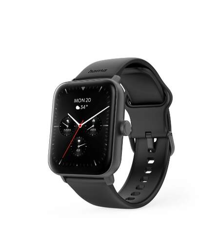Smartwatch Hama 6010 - Pantalla AMOLED 1,65", Negro, 5-7 d&iacute;as de autonom&iacute;a, Bluetooth 5.3, con GPS