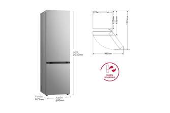 FRICOM. LG GBV5240APY 203x60 INOX METALFRESH