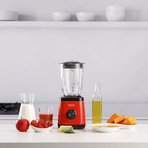 Batidora Vaso Taurus Optima 1500EASY - 1500 W, 2 Velocidades + Turbo, 1.5 L, Vaso cristal, Rojo
