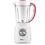 Batidora Vaso Ufesa Coral - 600 W, 1,5 L, 4 Cuchillas, Blanco, Coral
