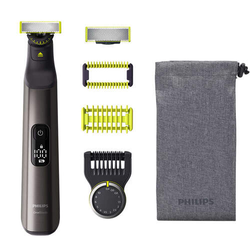 Barbero Phillips Oneblade Pro Face + Body QP6551/15 - Batería 120 minutos, 14 Ajustes Corte