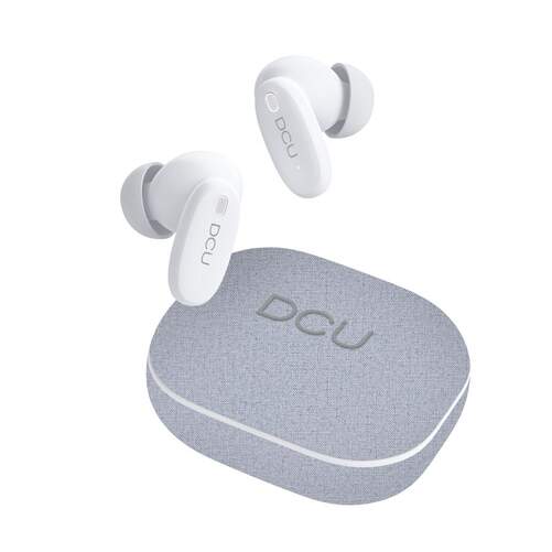 Auriculares DCU CityEcho - Bluetooth 6.0, 10 m alcance, ANC + ENC, 20 h autonom&iacute;a, In-Ear, Gris