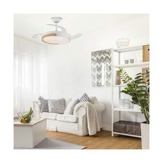 VENTILADOR TECHO RETRACT CRISTAL ECORO 45W MD