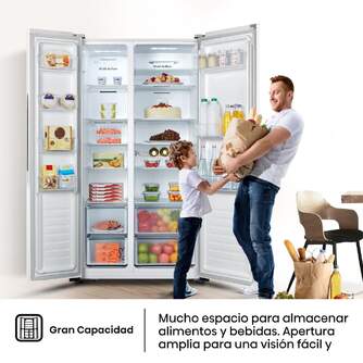 FRI. HISENSE RS677N4BWE 179x91x65 NF BLANCO