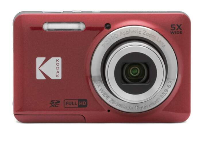 Cámara Fotos Kodak FZ55 Roja - 16Mpx, Zoom 5X, Vídeo Full HD, Pantalla 2.7"