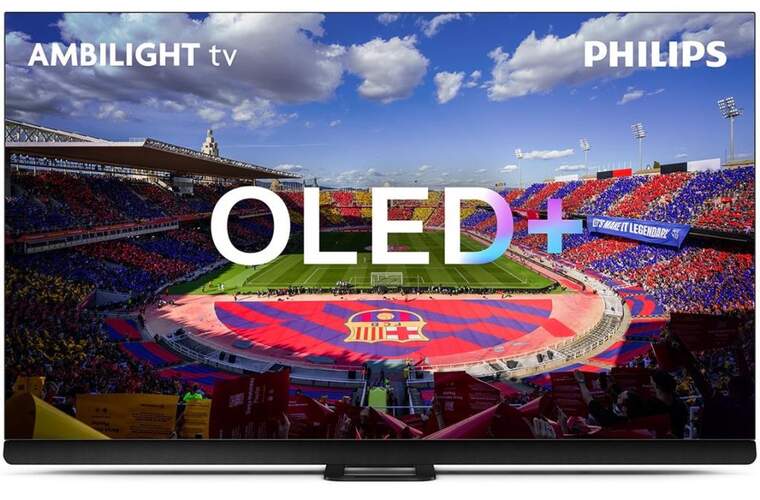TV 65" Philips 65OLED908 - 4K Ultra HD, OLED+, Ambilight, Google TV, P5 AI Intelligent, Sonido B&W