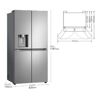FRI. LG GML860PYFE 179x83 530L 4P INOX DISP