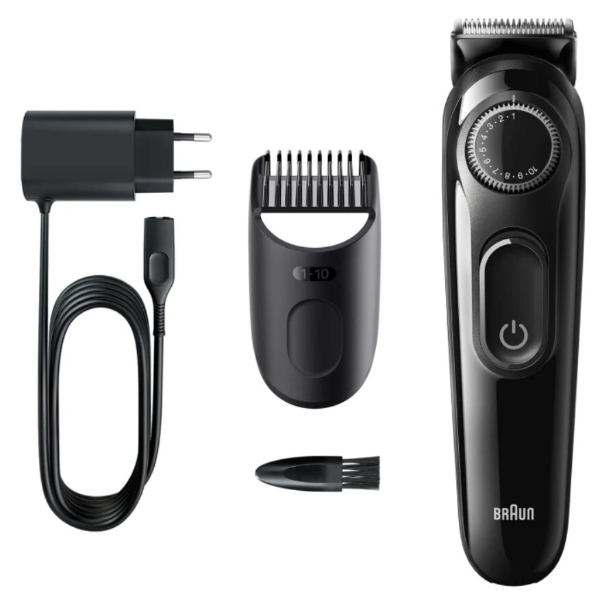 Recortadora Barba Braun BT3322 - Batería 50 minutos, 20 Ajustes Corte