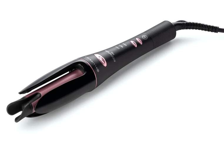 Rizador Bellissima Ricci&Curl - Hasta 210&ordm; C, autom&aacute;tico y giratorio, c&oacute;nica, 40 W, Negro, Rosa