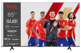 TV TCL 85" QLED 85P7K - 4K Ultra HD, Google TV, Dolby Vision y Atmos, Procesador AiPQ, HDR10+