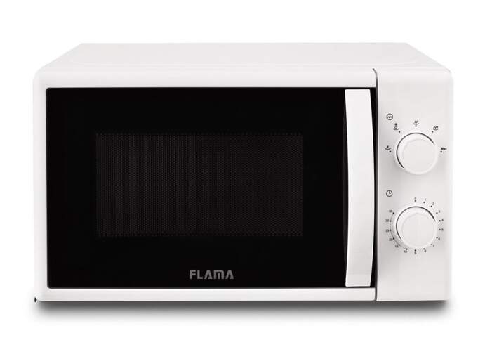 Microondas Flama 1824FL - 700W, 20 Litros, 5 Potencias, Temporizador, Blanco