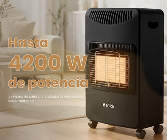 ESTUFA GAS ARTICA AEI4100N INFRARROJOS 4100W NEGRO