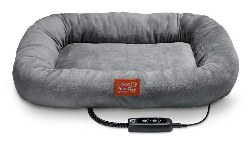 Cama Eléctrica Mascotas Beurer PP250 Kira - 2 Temperaturas, Temporizador, Lavable, Gris