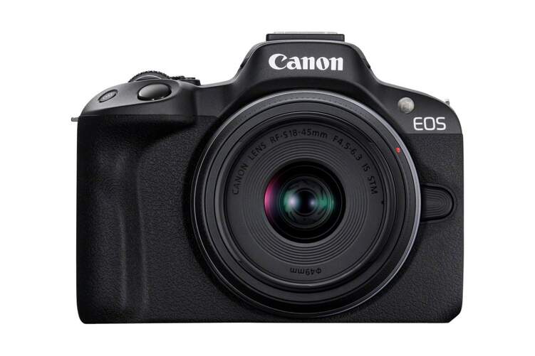 Cámara Canon EOS R50 Negra - 24,2 megapixeles, pantalla táctil, Bluetooth, Apertura máxima 4,5