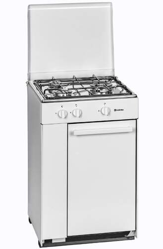 Hornillo Meireles 5302DVTEW - 85x52,5 cm, 3 zonas, con portabombonas, blanca