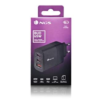 CARGADOR DE PARED NGS 65W 2 USB-C 1 USB-A