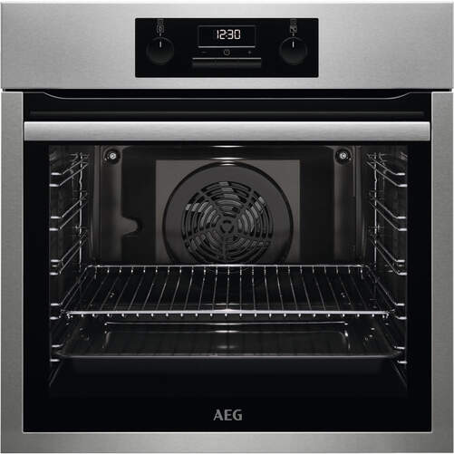 Horno AEG BES231111M - Clase A+, 72L, 9 Funciones, AquaClean, Guía Telescópica, Ventilador XXL