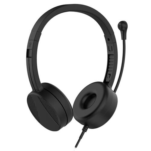 Auricular Nilox USB - Micrófono, Alámbrico, Para PC, Negro