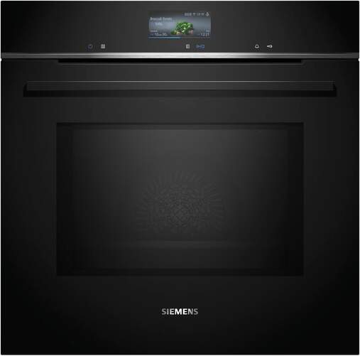 Horno Siemens HM776GKB1 - Función microondas, 67 litros, cristal negro, 3600 W, 300ºC máx