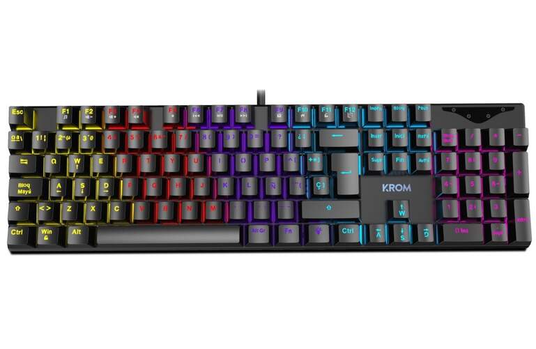 Teclado mec&aacute;nico Krom Kasic - Luces RGB, teclado num&eacute;rico