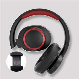 AURICULARES ELBE ABTB26NB DIADEMA MICRO FM NEG/ROJ