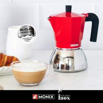 CAFET. ITALIANA MONIX INDUCTION INOX RED 6T