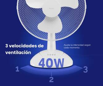 VENTILADOR SOBREMESA ARTICA AVS40W12B 40W 30CM BCO