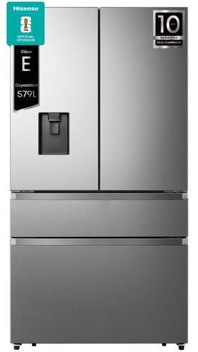 Frigor&iacute;fico Americano Hisense RF749N4SWSE - 179 x 92 cm, No Frost, Inox, Con dispensador de agua