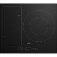 Placa Inducci&oacute;n Beko HII63201FMT - 3 Zonas (Zona 32cm + Zona Flex), 60cm, 9 Intensidades, Negro