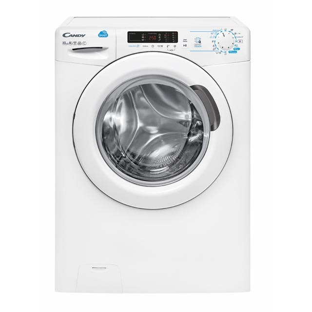 Lavadora Candy CSS14102D3S - A+++, 10kg, 1400 RPM, 16 Programas, NFC, Display LED, Blanca