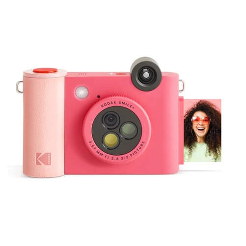 Cámara Kodak Smile+ Fucsia + Pack 20 hojas Papel Zinc