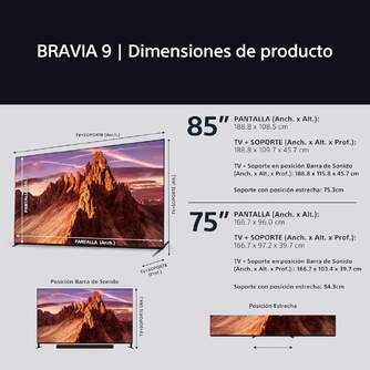 TV SONY 85%%%quot; K85XR90 UHD MINILED QLED GOOGLETV 120H