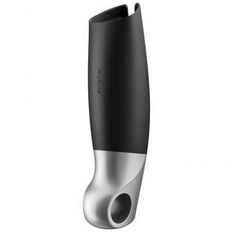 SATISFYER POWER MASTURBATOR BLACK SILVER