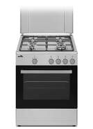 Cocina de gas butano Artica AKF6060W - 60x60cm, 4 Fuegos, Doble Vidrio, FFD (termopar), Inox