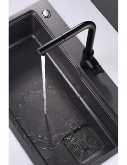 GRIFO COCINA IMEX GCE006NG MALTA NEGRO MATE