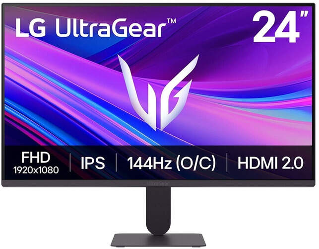 Monitor LG 24" Gaming 24G411A-B - Full HD, Pantalla IPS 144 Hz, 1 ms tiempo respuesta
