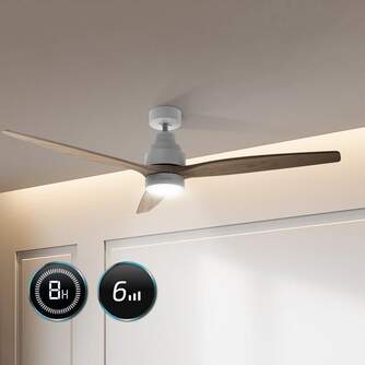 VENTILADOR TECHO CECOTEC 5300 WH%%%amp;WOD DC 132CM 5839