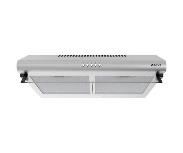 Campana Convencional Artica APURE60CI - 60 cm, 310 m3/h, Luz LED, 2 Velocidades, Clase C, Inox