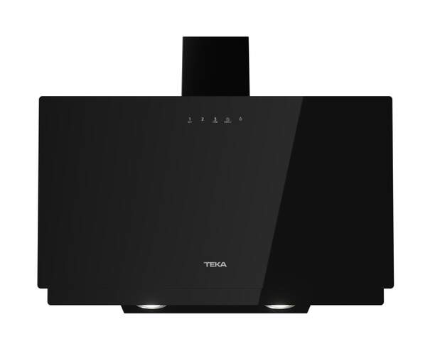 Campana Decorativa Teka DVN 77050 TTC BK - Clase A, 70cm, 485m3/h, 3 Velocidades+Turbo, Negra