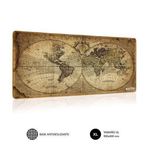 Alfombrilla Subblim Vintage World XL - 900x400x3, Resistente